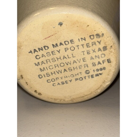 Vintage Casey Pottery Creamer Small Pitcher 1995 Apples Texas Stoneware - Picture 4 of 5